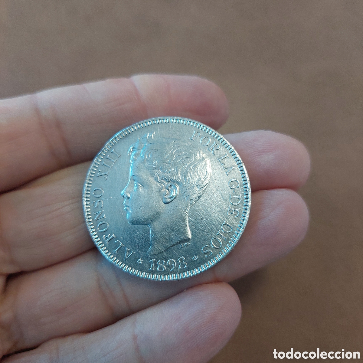Monedas de Espa&ntilde;a: 5 Pesetas 1898 de Plata. - Foto 6