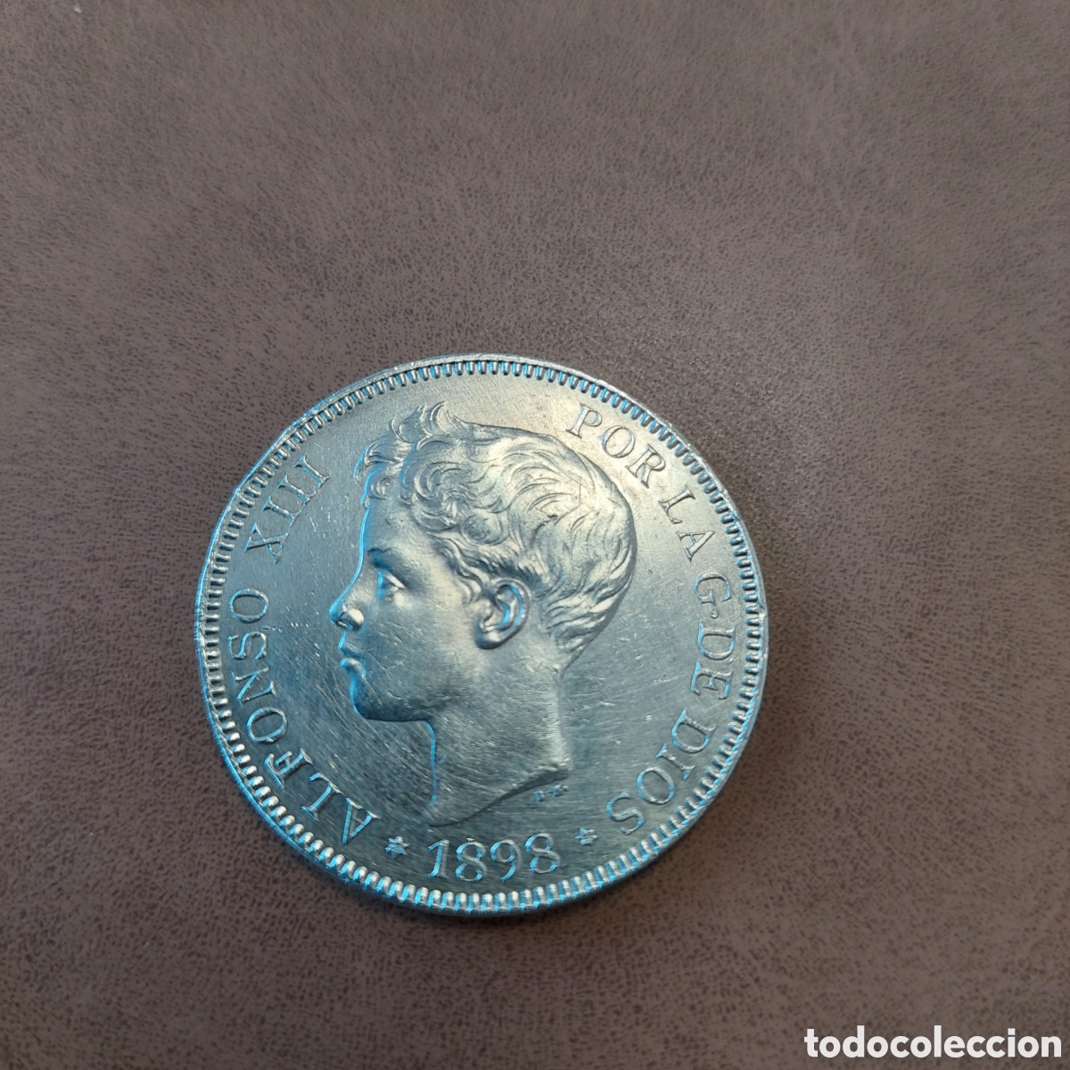 Monedas de Espa&ntilde;a: 5 Pesetas 1898 de Plata.