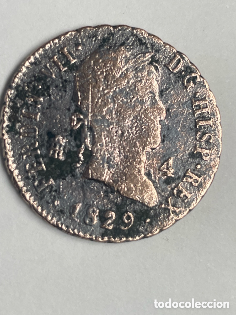 Monedas de Espa&ntilde;a: Moneda de Fernando VII a&ntilde;o 1829 / 4 Maraved&iacute;s