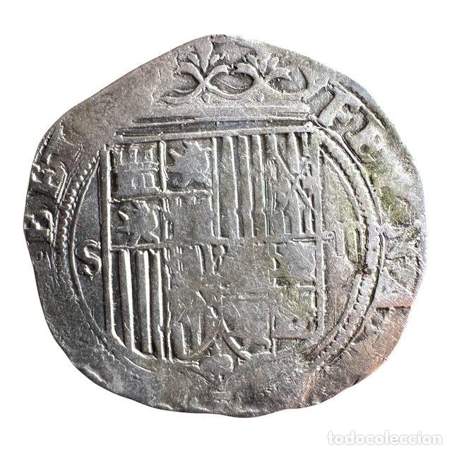 Monedas de Espa&ntilde;a: Reyes Cat&oacute;licos. 2 Reales s/f D tumbada 6,2 gr Ag MBC-/ Nice Fine Escasa