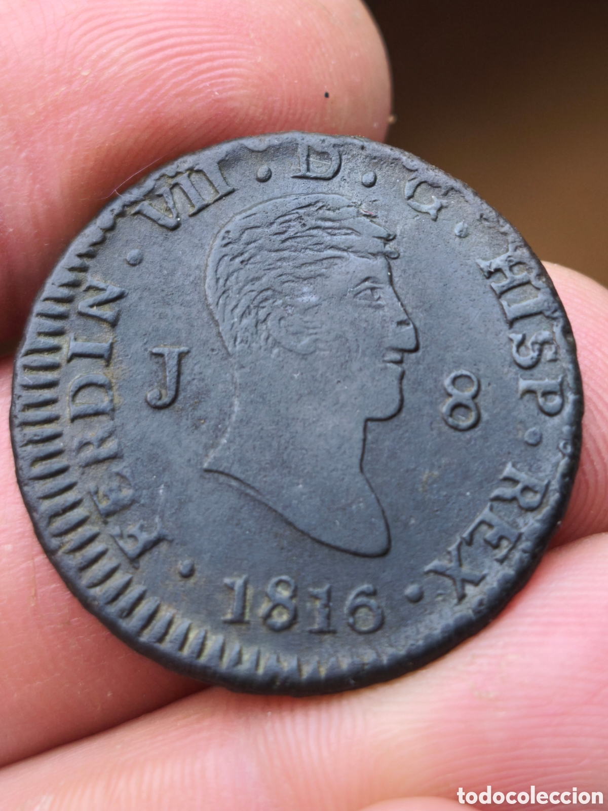 Monedas de Espa&ntilde;a: Fernando VII 1816 JUBIA 8 maravedis - Foto 1