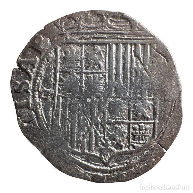 Monedas de Espa&ntilde;a: Reyes Cat&oacute;licos. Real s/f Sevilla D tumbada en anverso 3,4 gr Ag MBC/VF