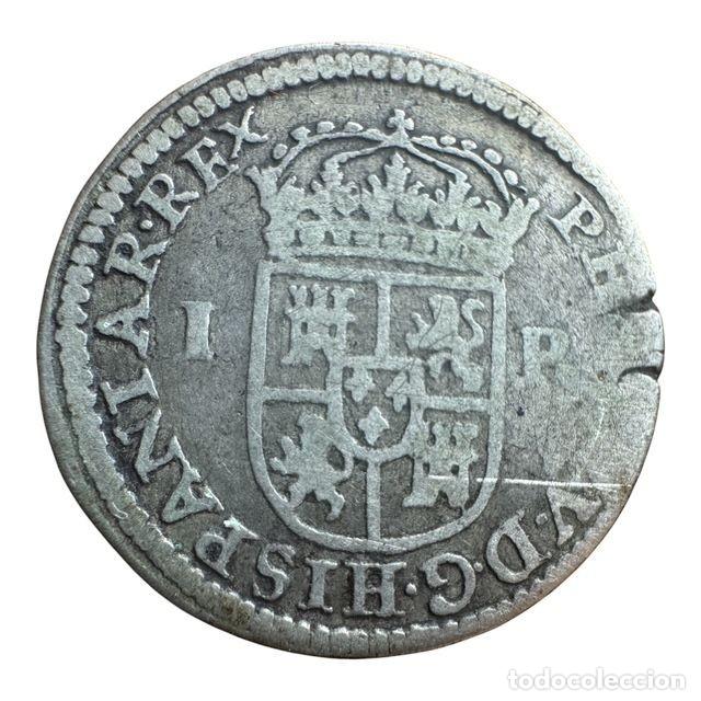 Monedas de Espa&ntilde;a: Felipe V. Real 1707 Segovia Y cero grande 2,6 gr Rara Ag MBC-/ Nice Fine