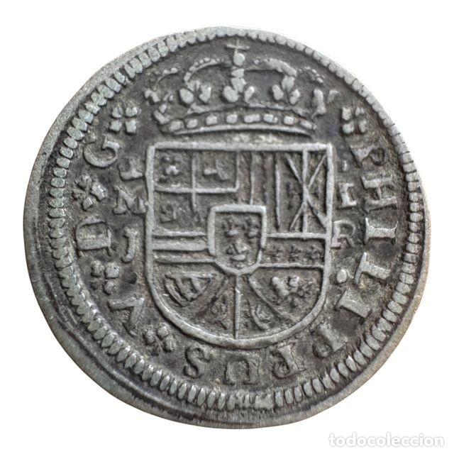 Monedas de Espa&ntilde;a: Felipe V. Real 1717 Madrid J 2,6 gr Patina Ag MBC+/ Nice VF