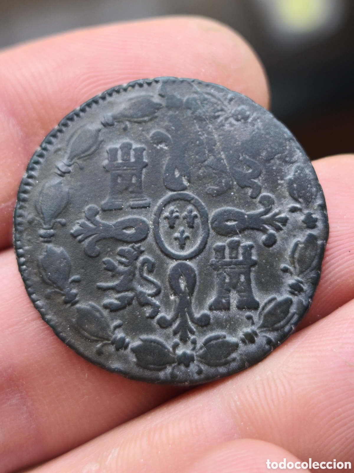 Monedas de Espa&ntilde;a: Fernando VII 1817 8 maravedis Segovia - Foto 2