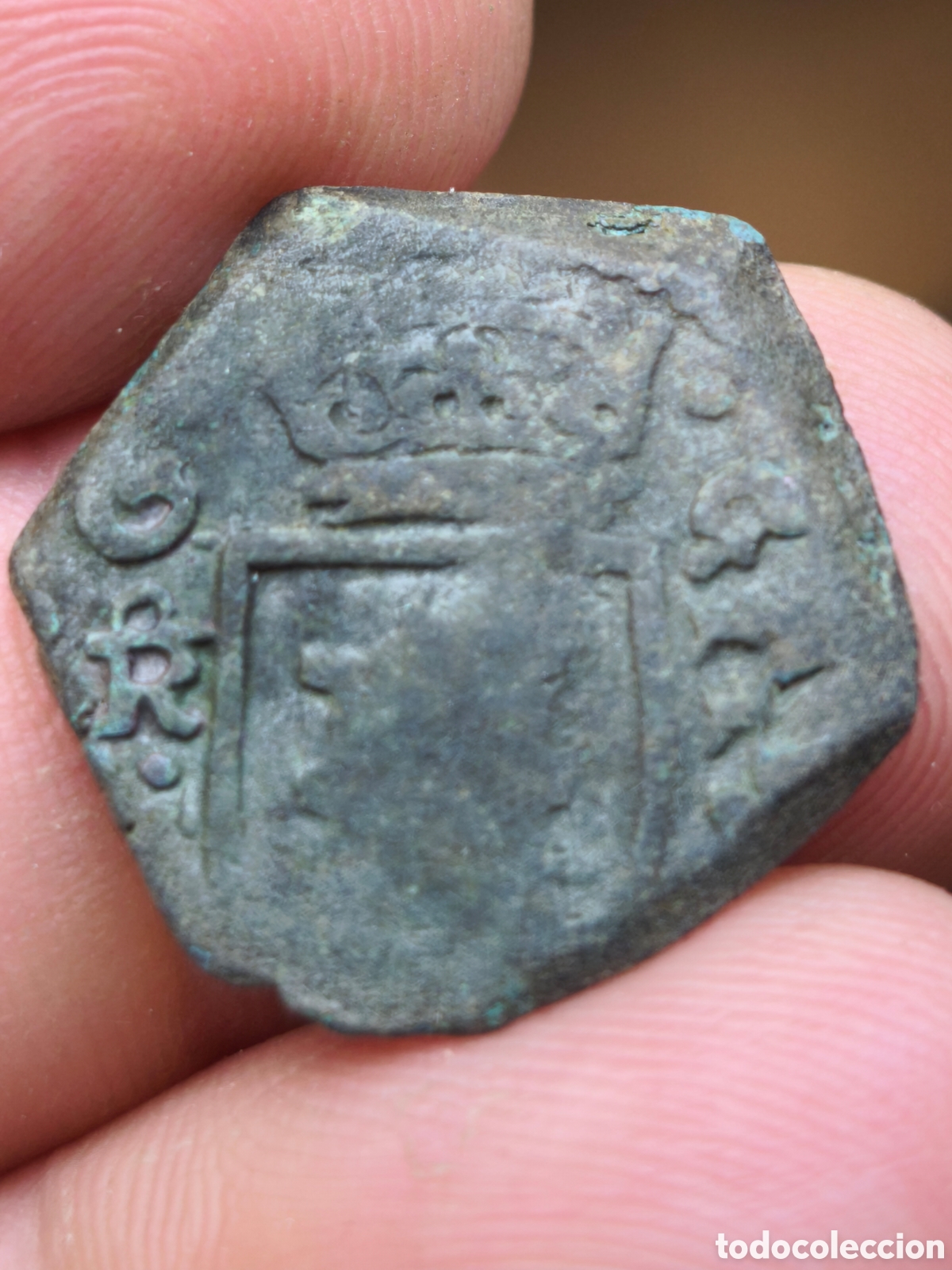 Monedas de Espa&ntilde;a: Carlos II Trujillo 2 maravedis