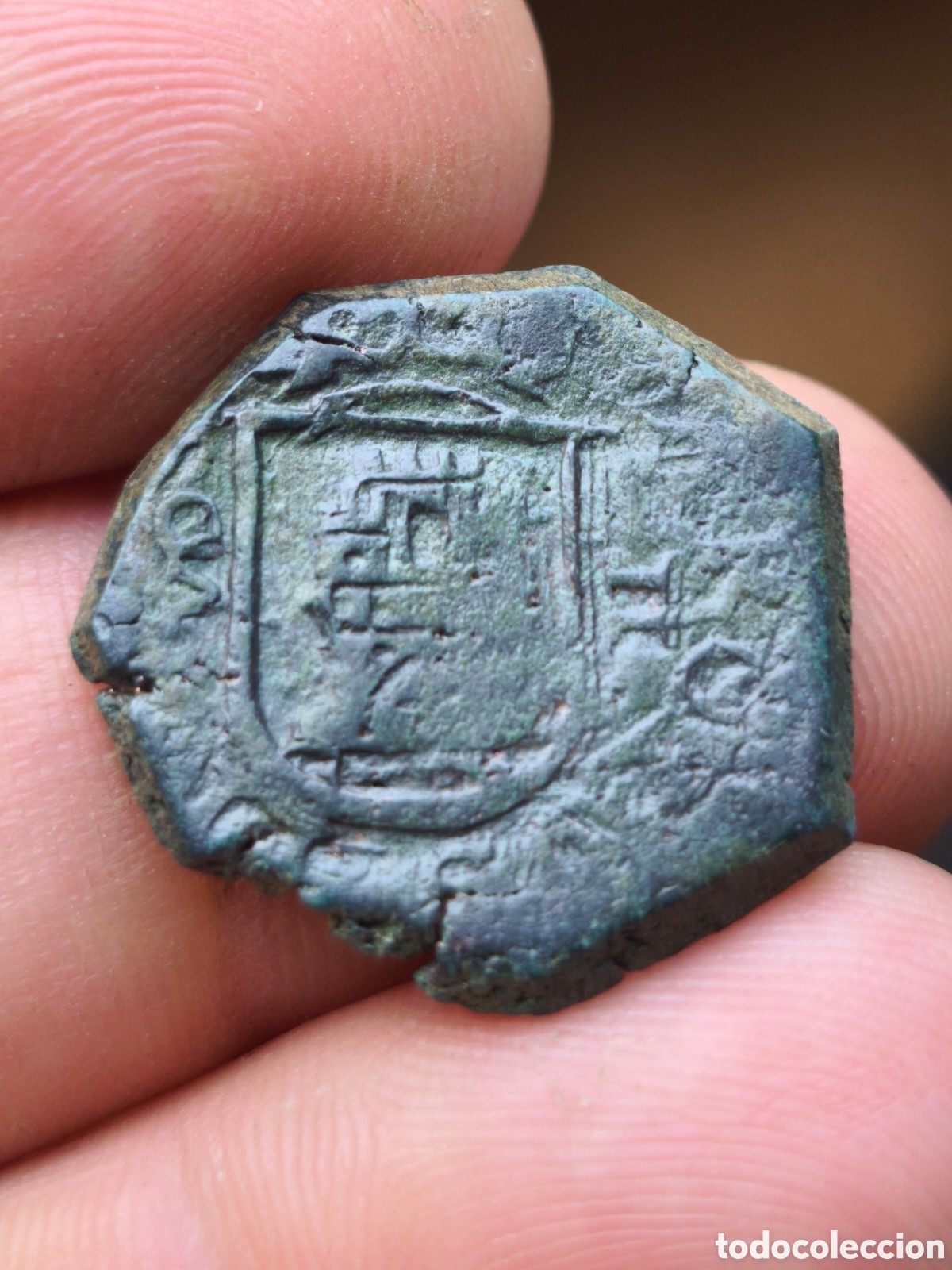 Monedas de Espa&ntilde;a: Carlos II VD Valladolid 2 maravedis