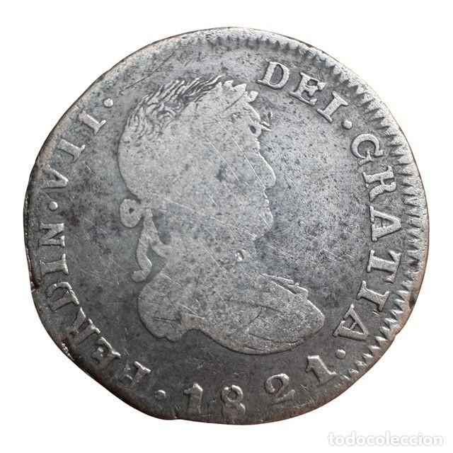Monedas de Espa&ntilde;a: Fernando VII. 2 Rls 1821 Zacatecas RG Busto peque&ntilde;o Para esta clase de monedas de necesidad