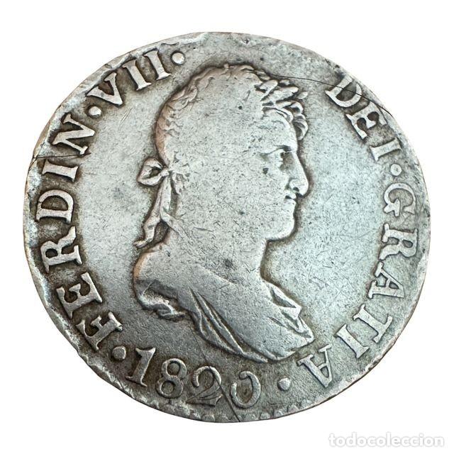 Monedas de Espa&ntilde;a: Fernando VII. 2 Rls 1820 Sevilla CJ. Ag MBC-