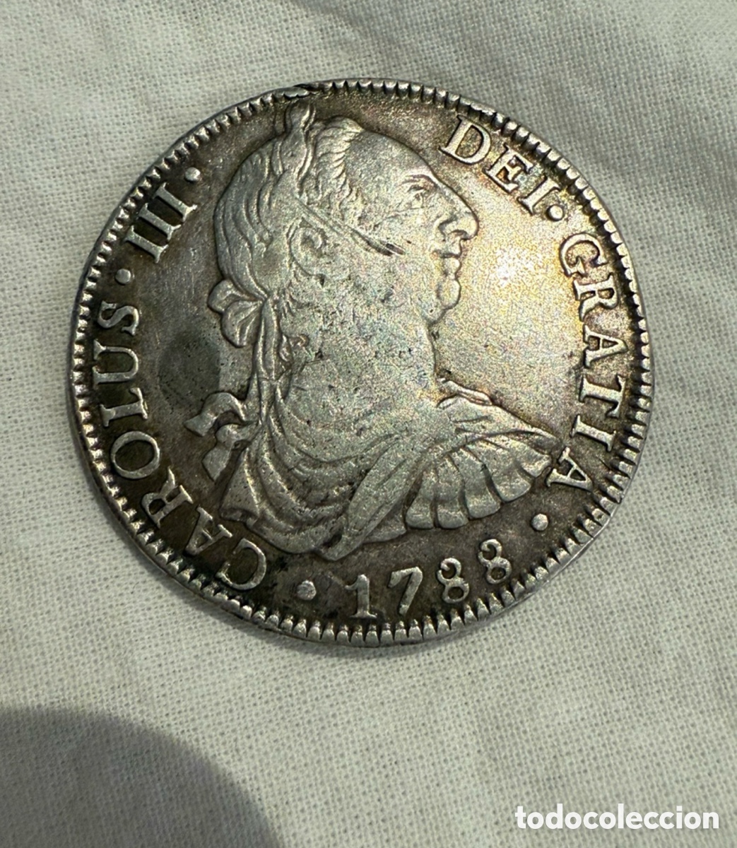 Moedas de Espanha: Carlos III 1788 - 8 Reales de Plata de Potos&iacute; PTS &bull; PR.