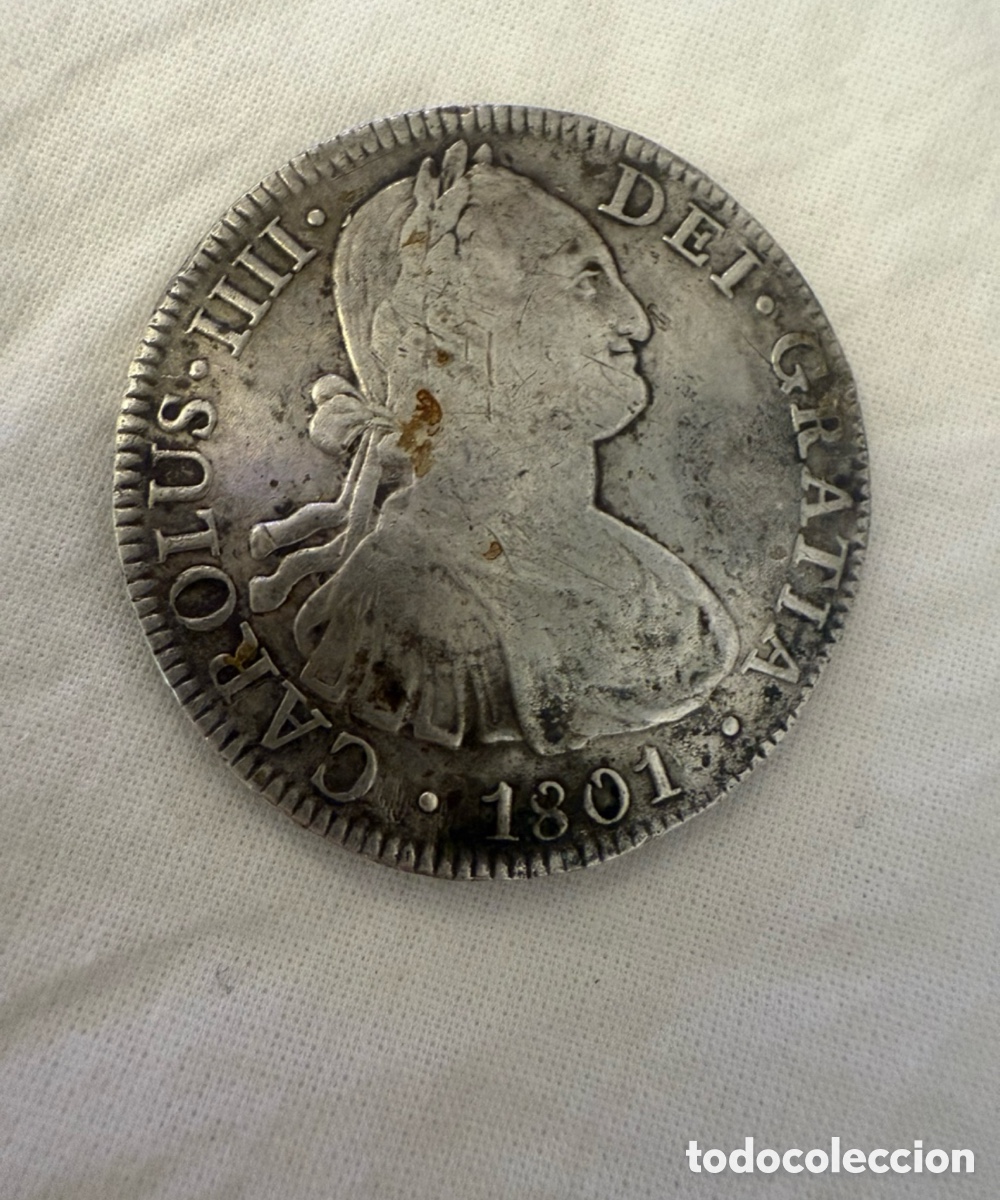 Moedas de Espanha: Reales Carlos IV 1801 - Potos&iacute; (Bolivia) - Moneda Original de Plata.