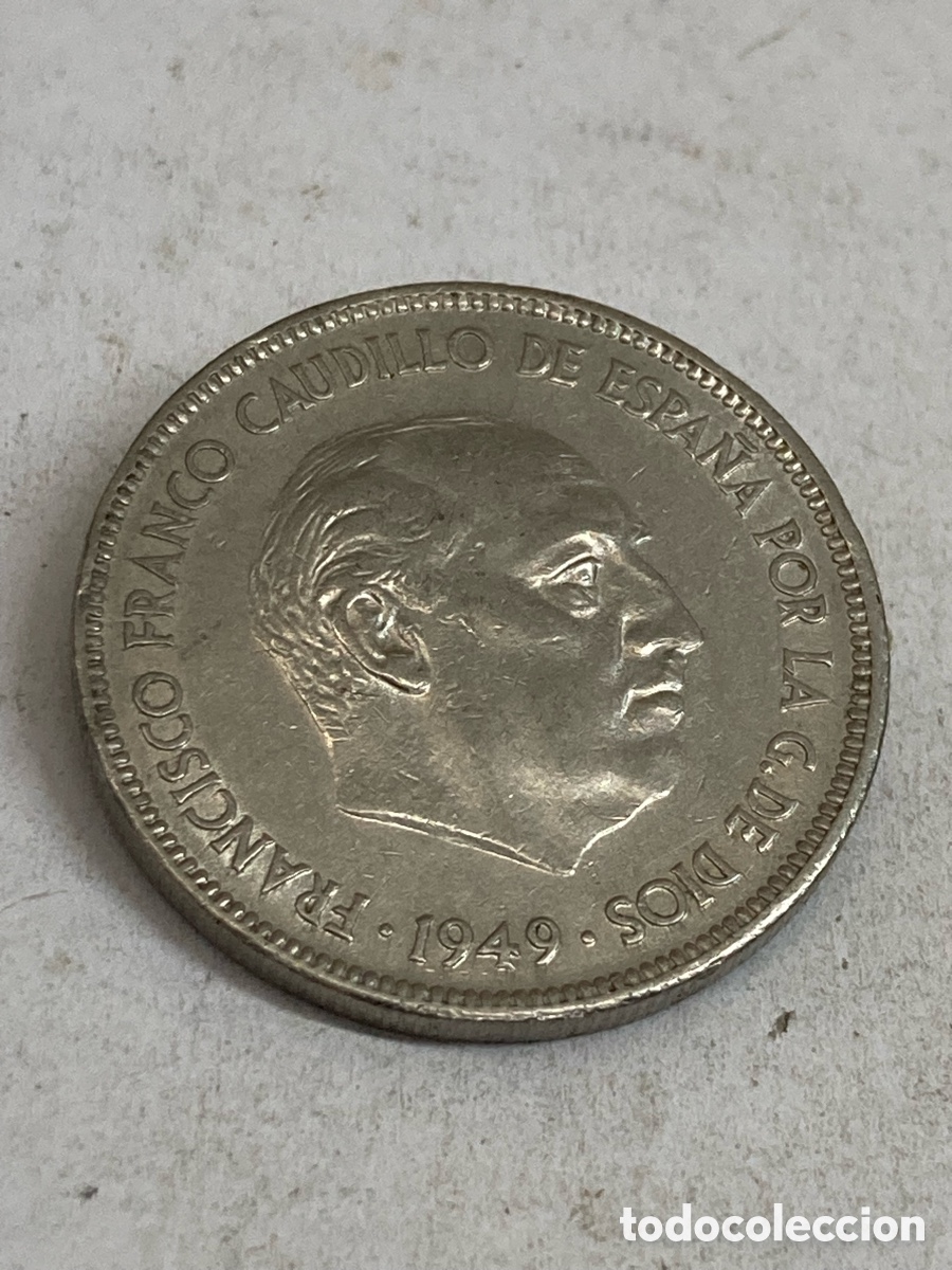 Monedas de Espa&ntilde;a: Moneda 5 pesetas 1949 - Foto 1