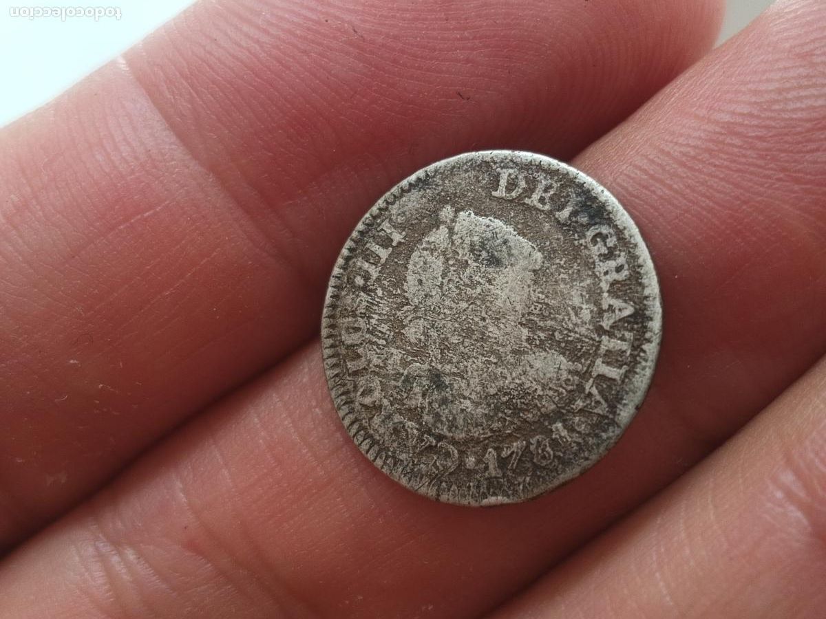 Monedas de Espa&ntilde;a: 1 real de plata de 1781. M&eacute;xico