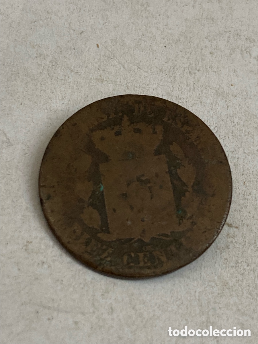 Monedas de Espa&ntilde;a: Moneda de 10 c&eacute;ntimos 1870 - Foto 2
