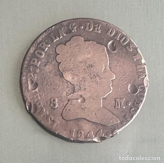 Monedas de Espa&ntilde;a: 8 MARAVED&Iacute;S - ISABEL II - 1844