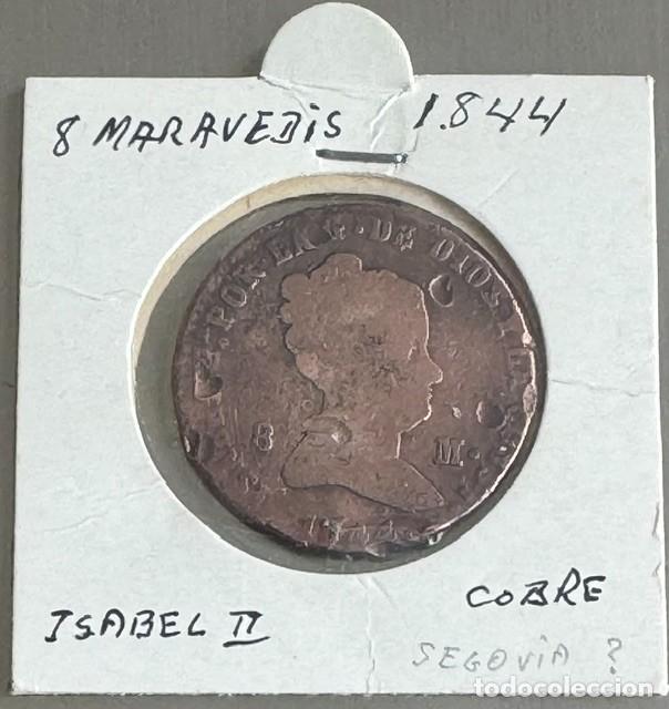 Monedas de Espa&ntilde;a: 8 MARAVED&Iacute;S - ISABEL II - 1844 - Foto 3
