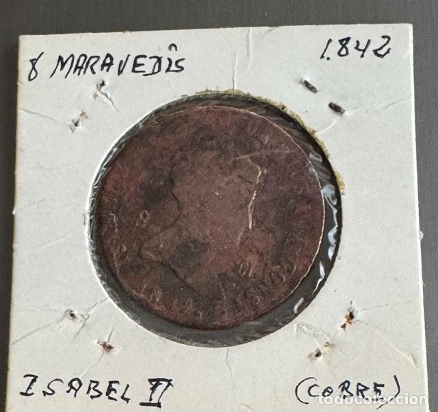 Monedas de Espa&ntilde;a: 8 MARAVED&Iacute;S - ISABEL II - 1842- COBRE - Foto 3
