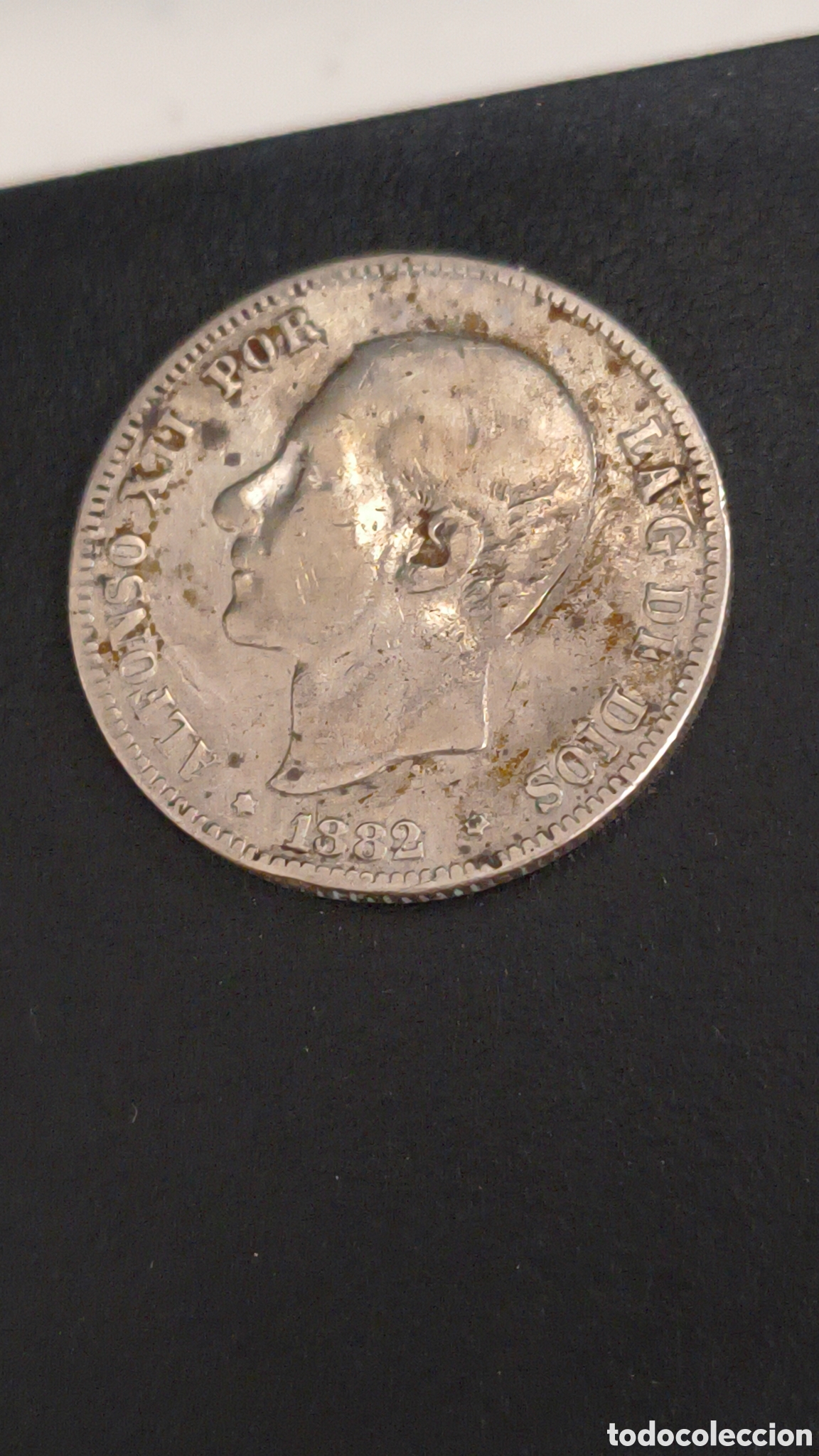 M&uuml;nzen von Spanien: 1882 Moneda de 2 Pesetas Espa&ntilde;a Alfonso XII Plata