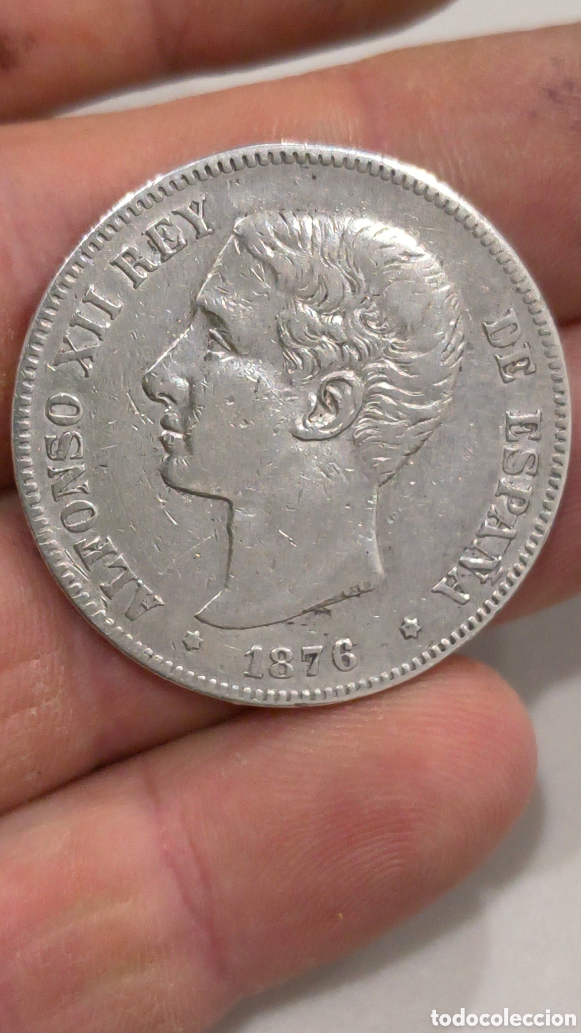 M&uuml;nzen von Spanien: 5 pesetas Alfonso XII 1876 *18*76 Madrid