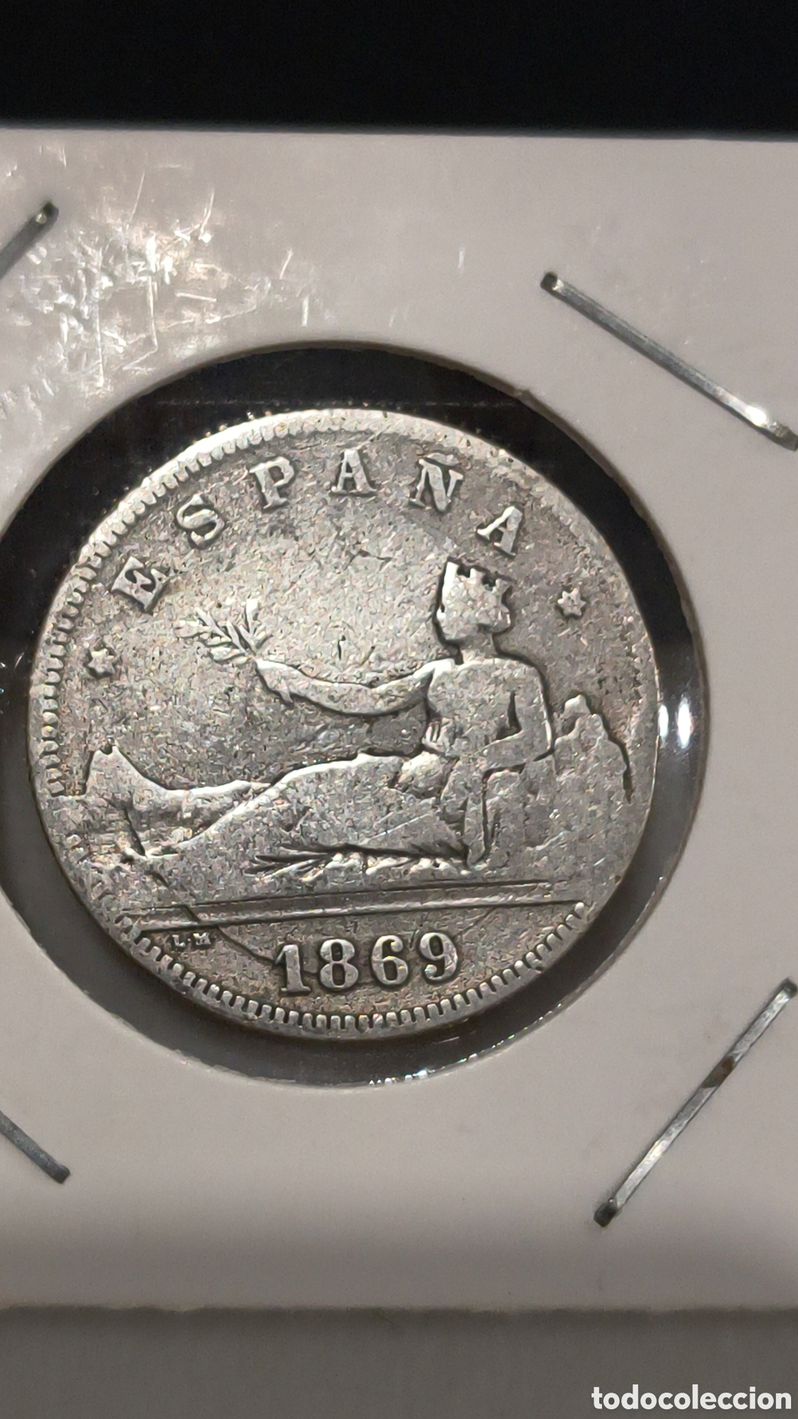 M&uuml;nzen von Spanien: Moneda espa&ntilde;ola de 2 pesetas de 1869