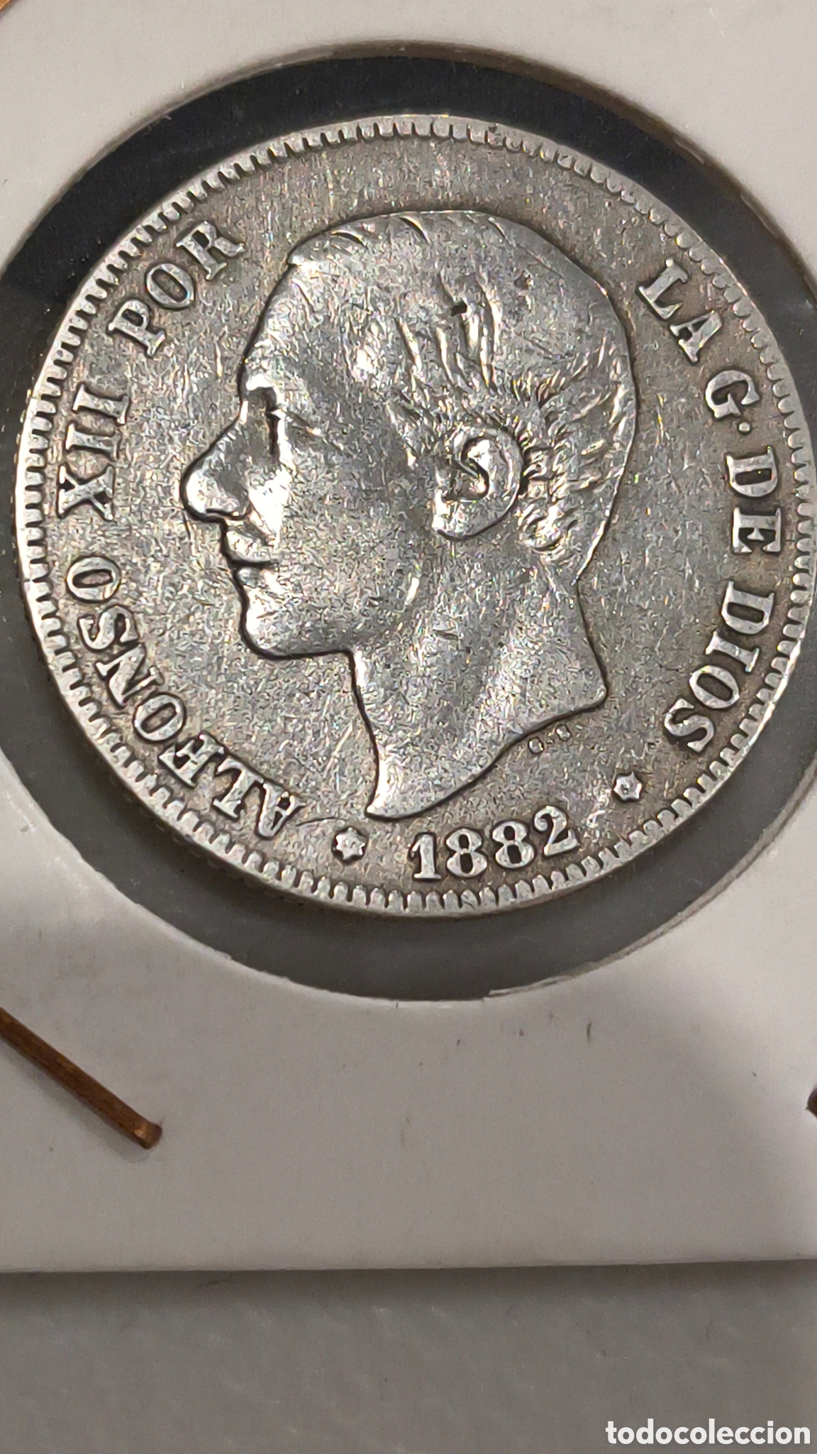 Monedas de Espa&ntilde;a: 2 pesetas 1882 estado espa&ntilde;ol - Foto 2
