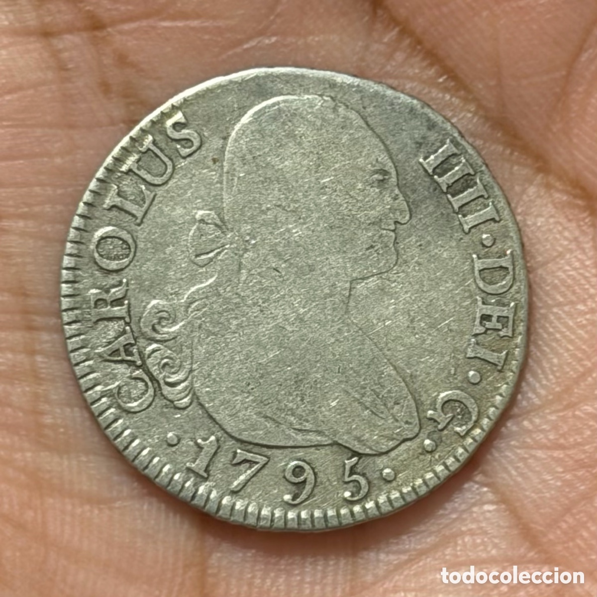 Monedas de Espa&ntilde;a: Moneda 2 Reales Carlos IIII 1795 Madrid MF plata