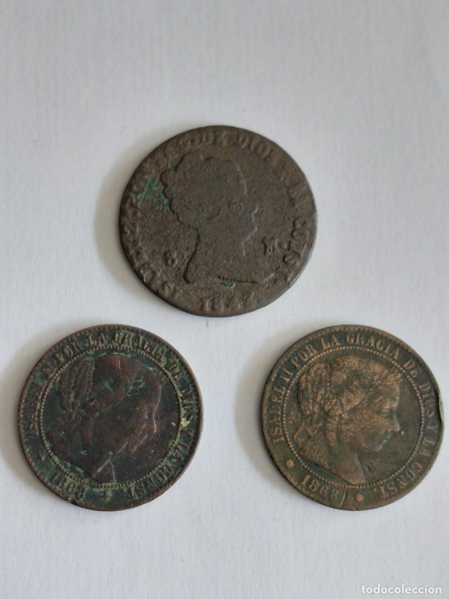 Monedas de Espa&ntilde;a: Lote de 3 monedas de Isabel II - Foto 1