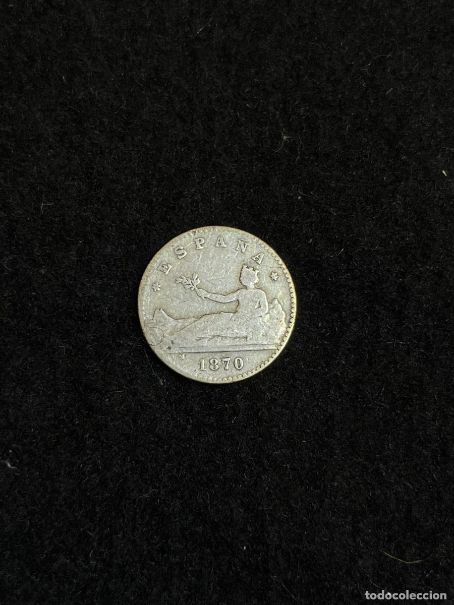 Monedas de Espa&ntilde;a: Moneda 50 C&eacute;ntimos 1870 Gobierno Provisional Espa&ntilde;a Plata SN M &ndash; Primera Peseta