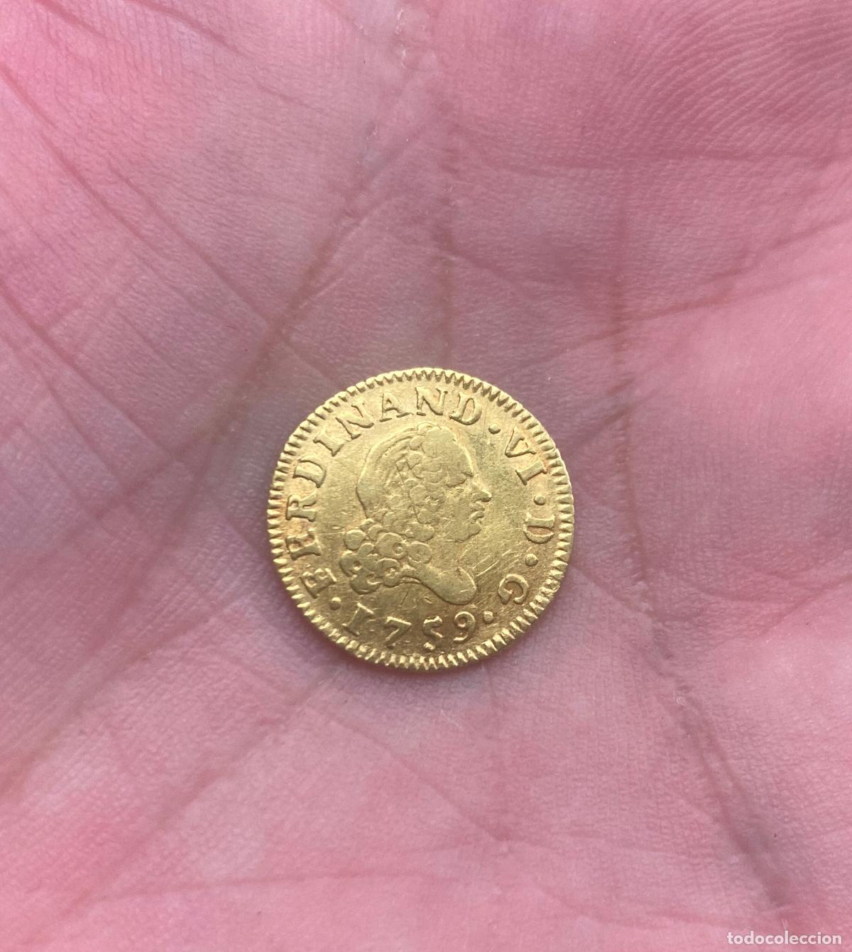 Monete da Spagna: FERNANDO VI, MEDIO ESCUDO &Oacute; DURILLO 1759 MADRID