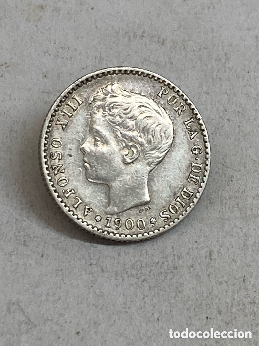 Monedas de Espa&ntilde;a: Moneda de plata 50 c&eacute;ntimos 1900