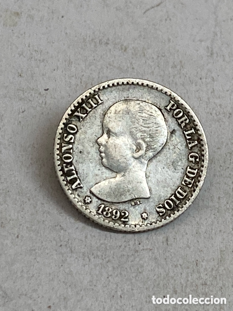 Monedas de Espa&ntilde;a: Moneda de plata 50 c&eacute;ntimos 1892