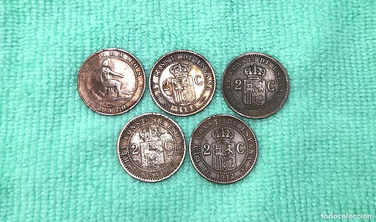 Monedas de Espa&ntilde;a: 2 monedas de 2 Centimos varios a&ntilde;os