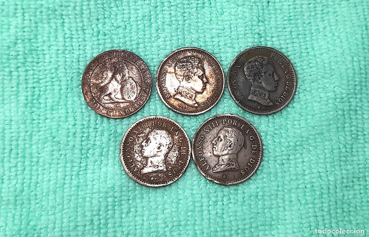 Monedas de Espa&ntilde;a: 5 monedas de 2 Centimos varios a&ntilde;os - Foto 2
