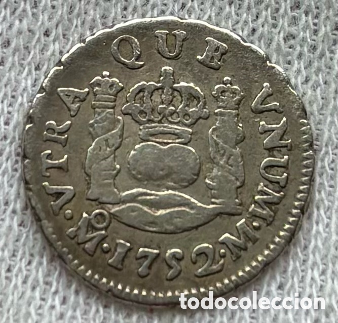 Monedas de Espa&ntilde;a: Moneda PLATA 1/2 Real 1752 Mexico. Fernando VII Columnario