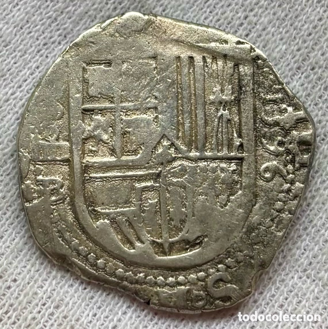 Monedas de Espa&ntilde;a: Moneda PLATA 4 Reales 1596 Sevilla B . FELIPE II