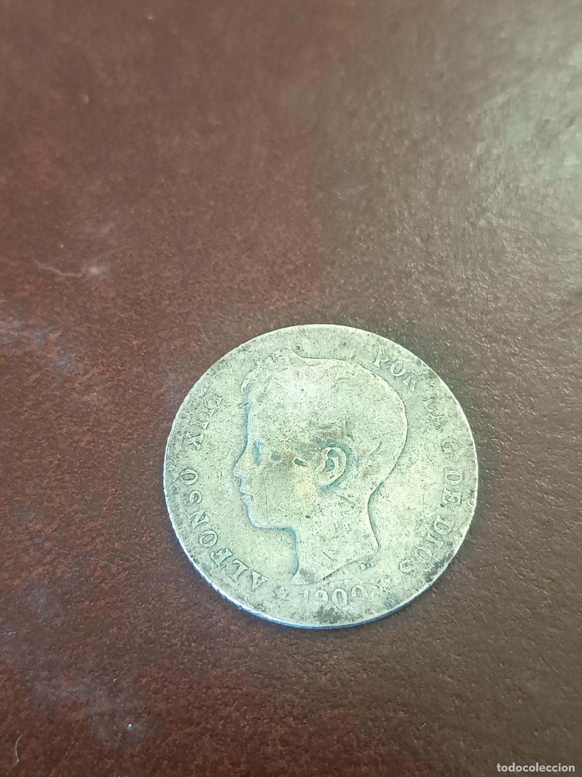 Monedas de Espa&ntilde;a: MONEDA DE 1 PESETA DE PLATA ALFONSO XIII A&Ntilde;O 1900
