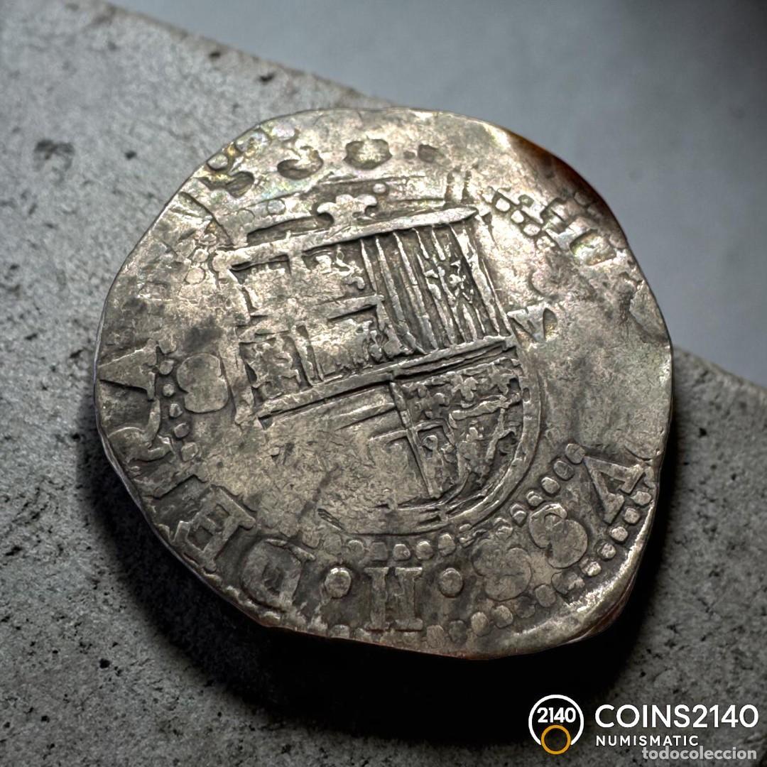 Monedas de Espa&ntilde;a: Felipe II (1566-1598). 8 reales. Sin Fecha. Sevilla. (Cal-720). (Jarabo-Sanahuja-A557). 26,46g.