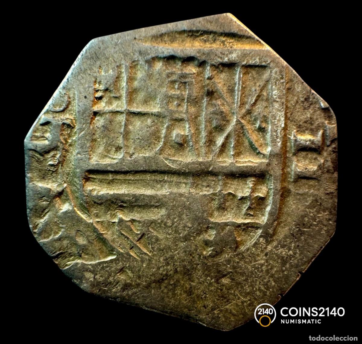 Monedas de Espa&ntilde;a: Felipe III (1598-1621). 2 reales. (1613-1615). Toledo. Roel. 6,82g.