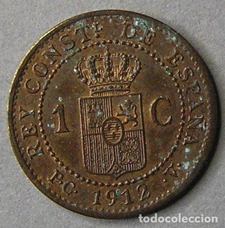 Monedas de Espa&ntilde;a: ALFONSO XIII - 2 CENTIMOS 1912 - Foto 2
