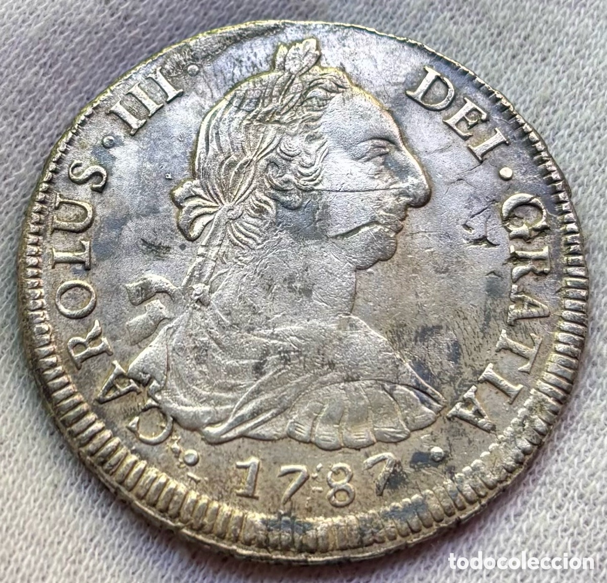 Monedas de Espa&ntilde;a: Moneda PLATA 8 Reales 1787 POTOS&Iacute;. CARLOS III