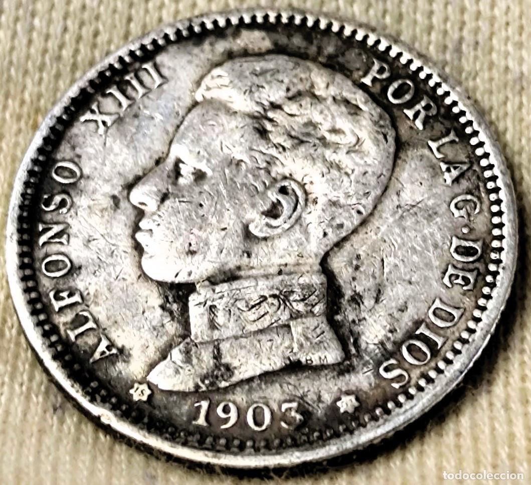 Moedas de Espanha: Espa&ntilde;a Alfonso XIII 1903*(19-03) SM V Plata - lote 2525