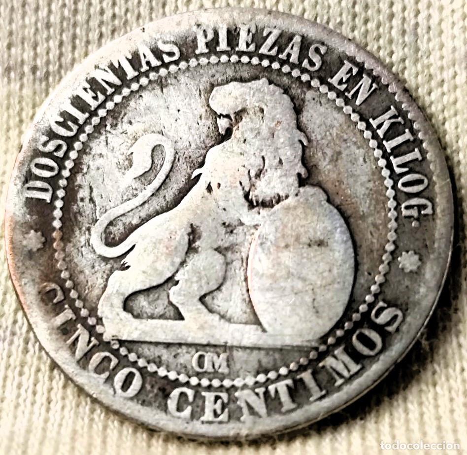 Moedas de Espanha: Espa&ntilde;a 5 cts. Gobierno Provisional 1870 OM lote 2526