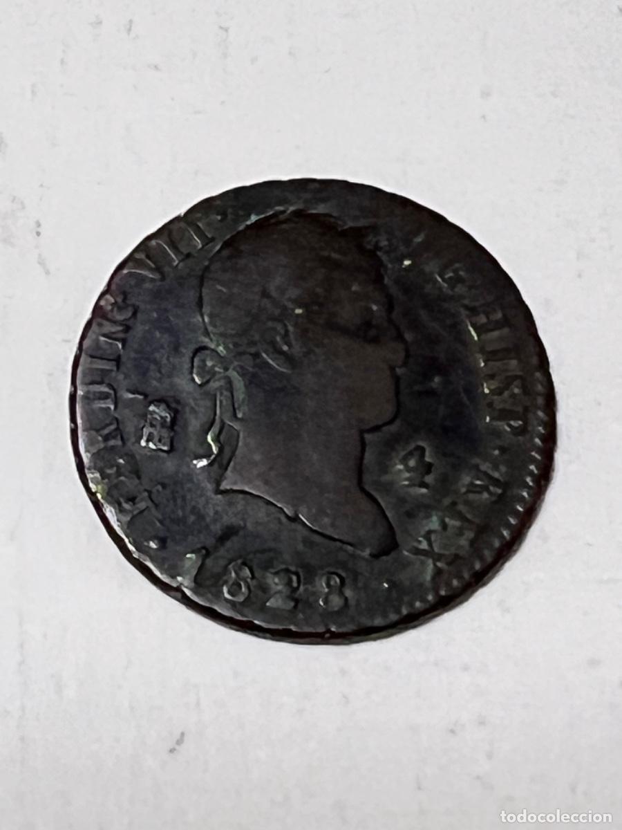 Monedas de Espa&ntilde;a: Moneda ESPA&Ntilde;A FERNANDO VII 1828 4 maraved&iacute;s lote 9