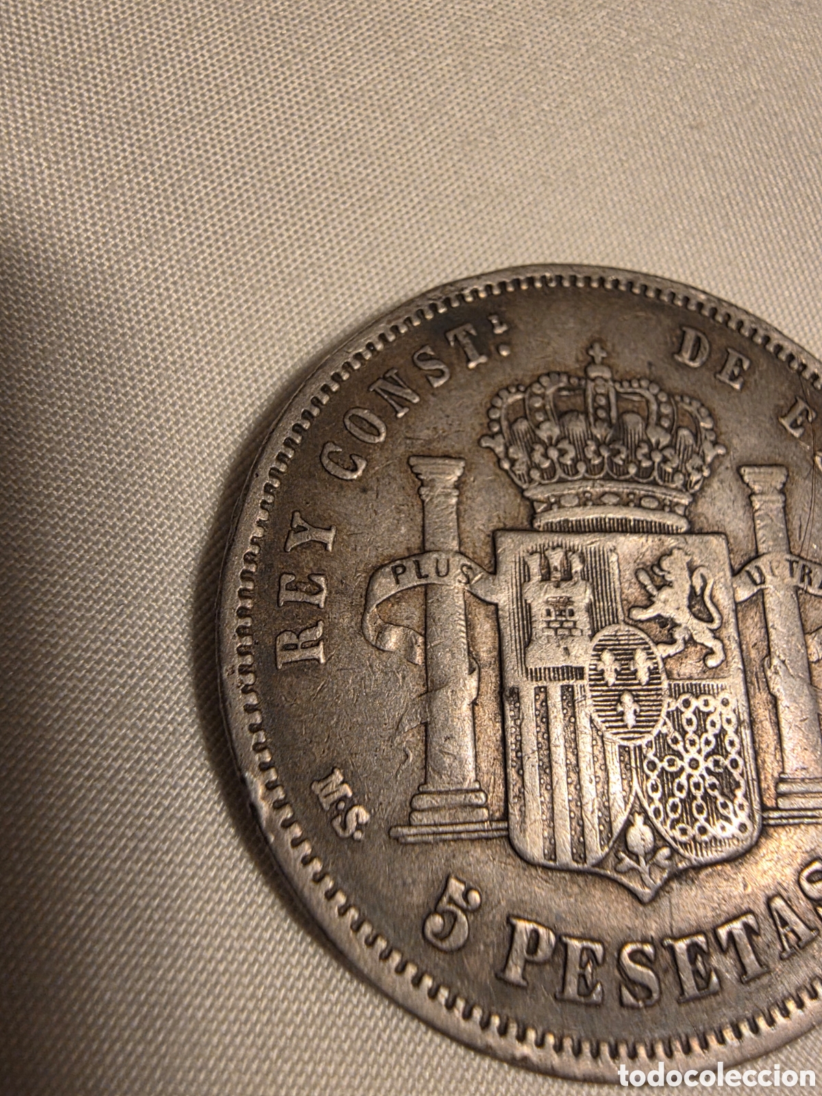 Monedas de Espa&ntilde;a: 5 Pesetas Alfonso XII 1885 - Foto 2