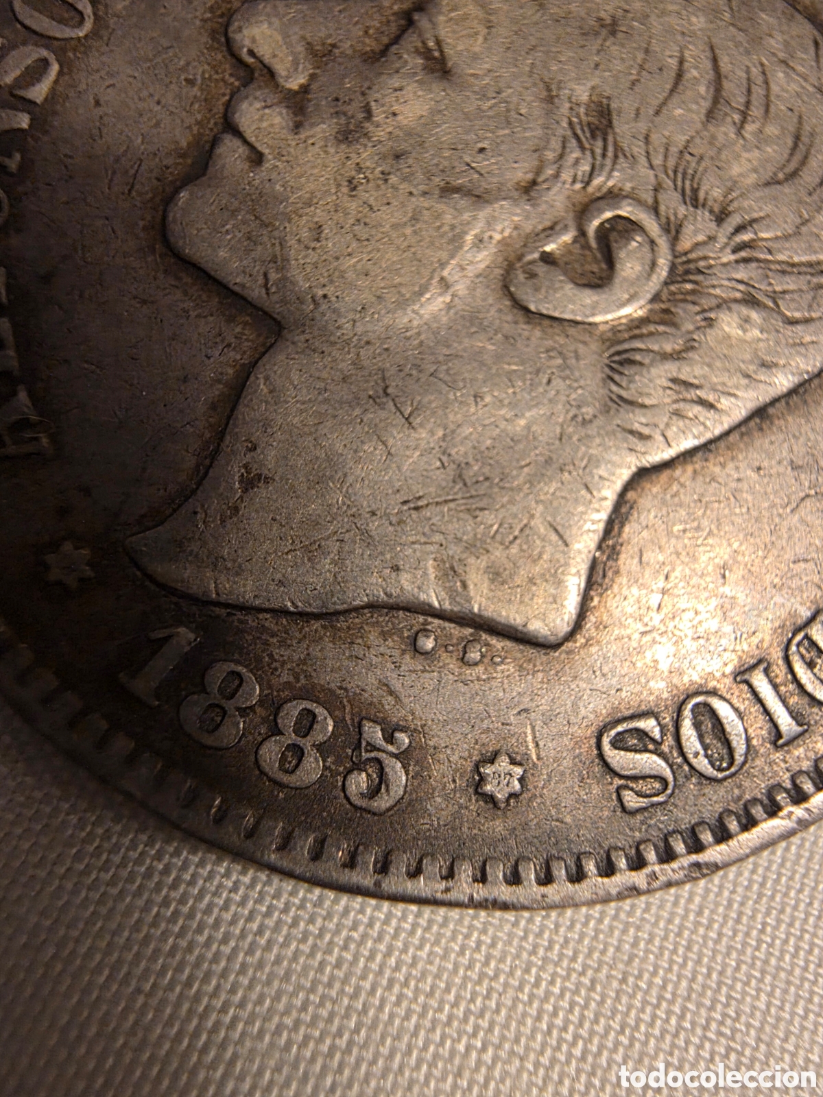 Monedas de Espa&ntilde;a: 5 Pesetas Alfonso XII 1885 - Foto 7