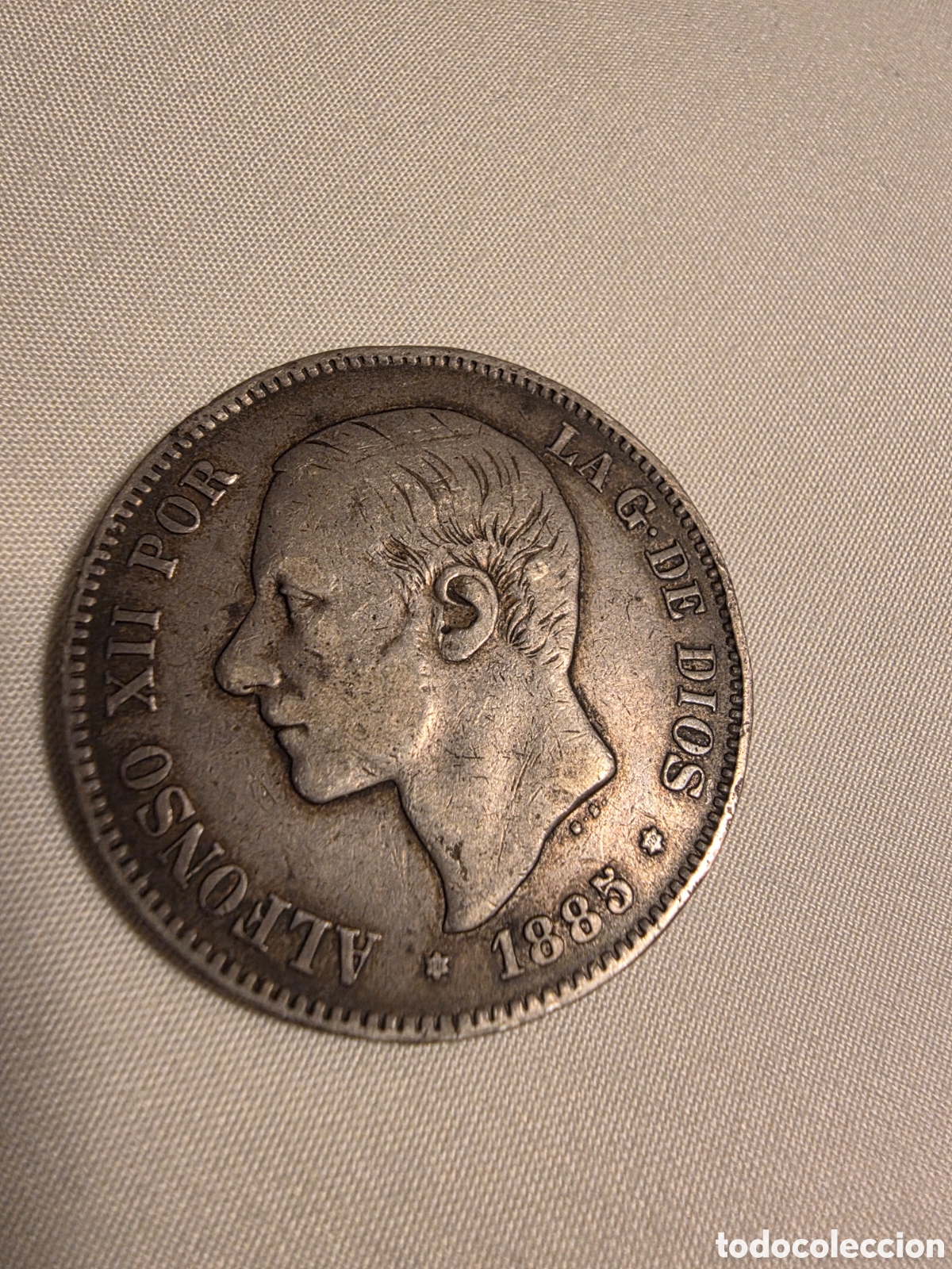 Monedas de Espa&ntilde;a: 5 Pesetas Alfonso XII 1885 - Foto 1