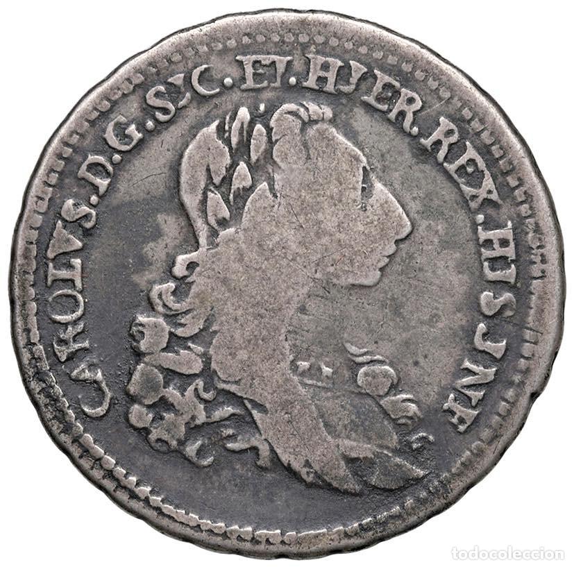 Monedas de Espa&ntilde;a: SC. Spain-Carlos III de Espa&ntilde;a. 6 Tar&iacute; 1735. Palermo. Plata 6,7 g.