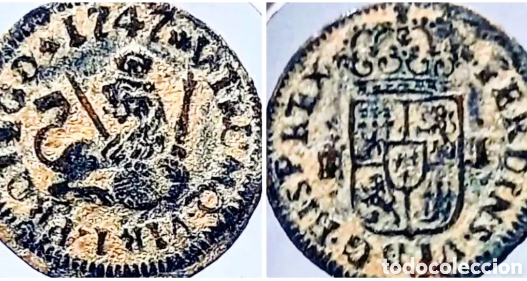 Monedas de Espa&ntilde;a: 1 MARAVEDI. FERNANDO VI. 1747. CECA DE SEGOVIA.