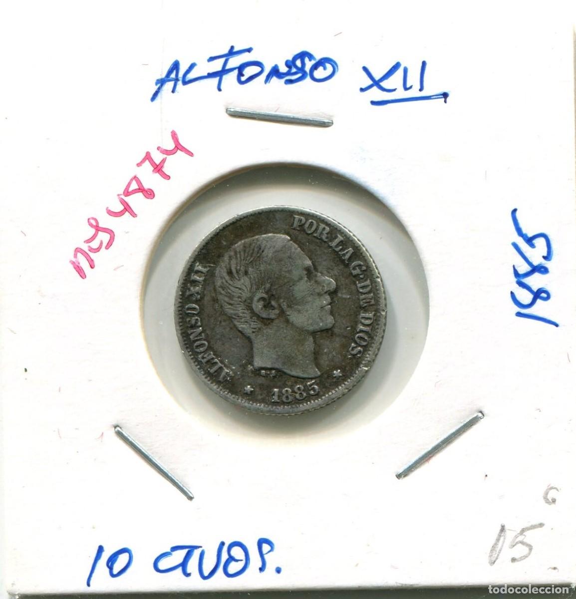 Monedas de Espa&ntilde;a: 10 CENTAVOS ALFONSO XII A&Ntilde;O 1885 ( MES4874 )