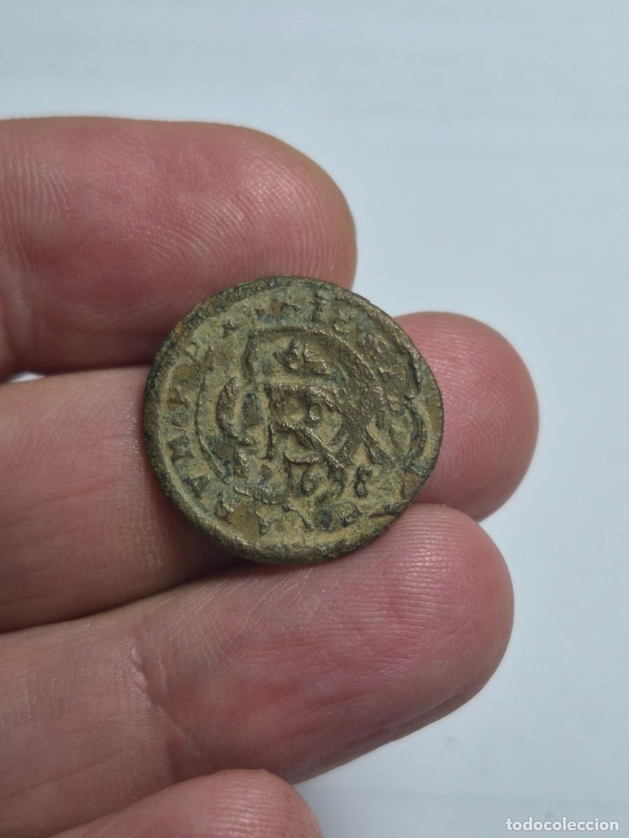 Monedas de Espa&ntilde;a: NT/ FELIPE IV RESELLO IIII MARAVEDIES 1658 SOBRE 4 MARAVEDIES RIEL SEGOVIA (E1499)